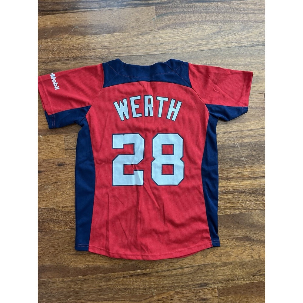 Boys Medium 10-12 Washington Nationals Button Down MLB Shirt Werth 28